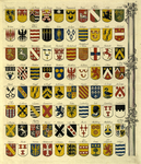 32203 Afbeelding van een van de 9 bladen van een wapenkaart van de aanzienlijke Utrechtse geslachten, opgedragen aan de ...